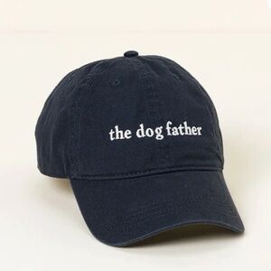 The Dog Father Embroidered Baseball Cap Navy & White
